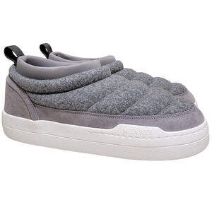 Moon Boot Men Park Soft Felt Chunky Sneakers Size US 12 H006 Grey / White